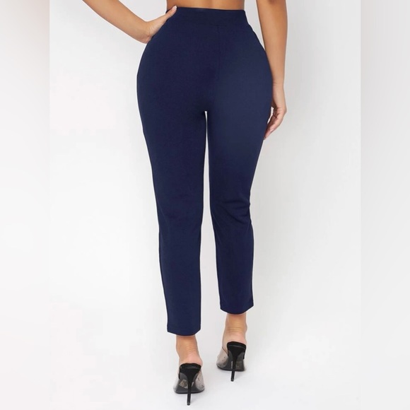High Waist Double Button Pants - Picture 4 of 6